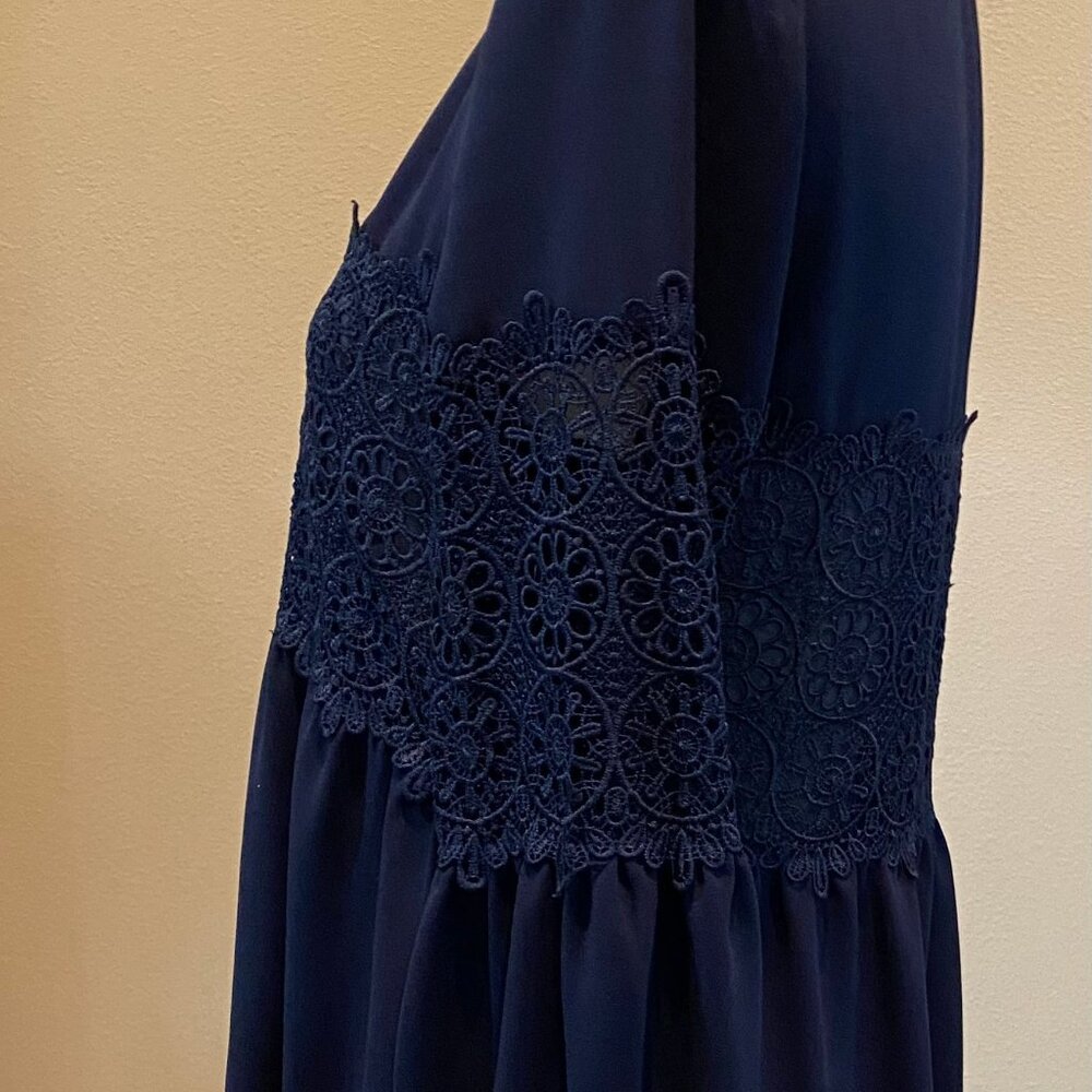 Forever 21 Navy Blue Long Sleeve Dress - Picture 2 of 3